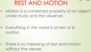 difference between rest and motion