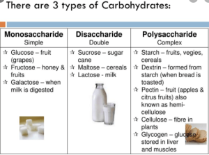 Types of carbohydrates with Examples
