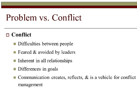 Differences between Problem Conflict