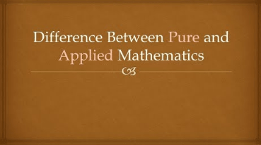 Differences between academic mathematics and applied mathematics