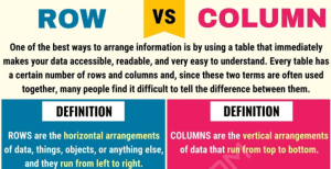 Difference between Row and Column