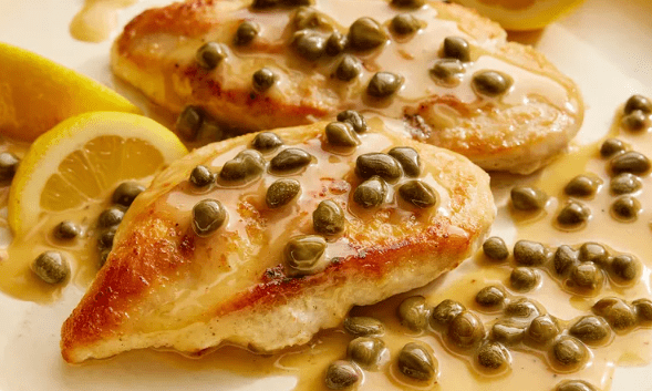 roasted chicken with lemon caper sauce